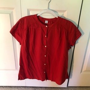 Old navy shirt sleeve button up blouse